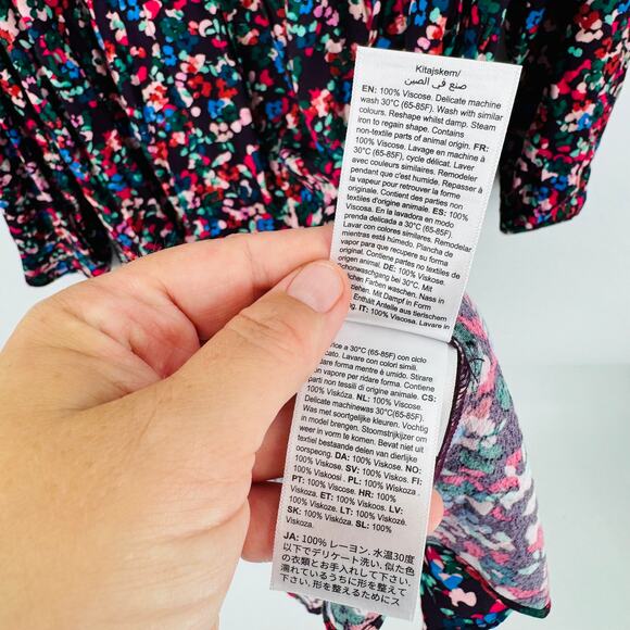 Seraphine Maternity Nursing Dress Floral Print Long Sleeve floral Size 12 - Picture 9 of 11